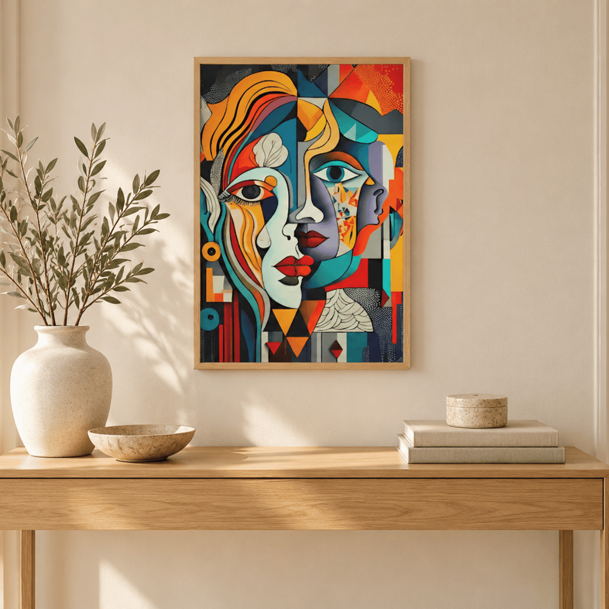 Colourbound Abstract Faces Canvas Print