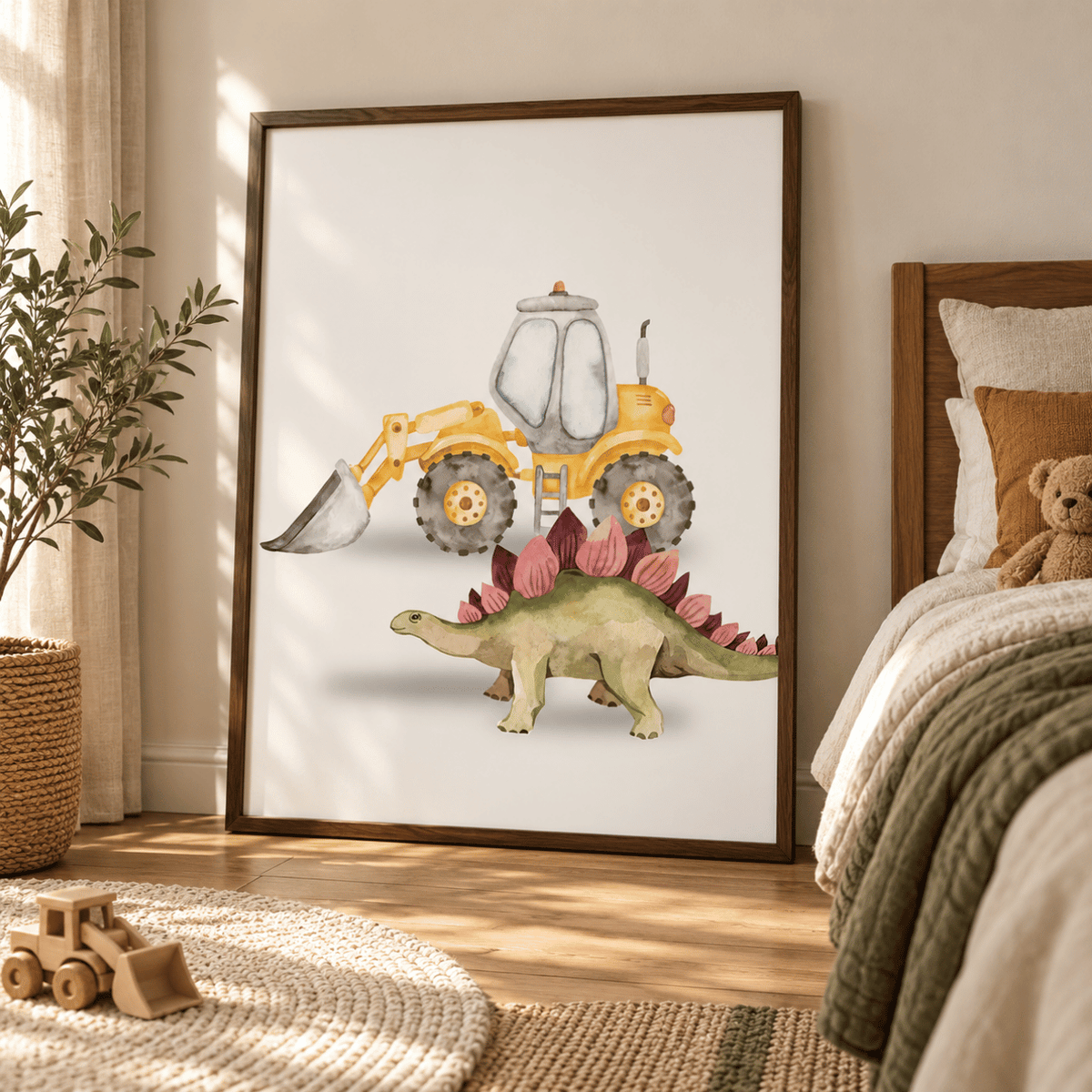 Dino Digger Adventure Canvas Print