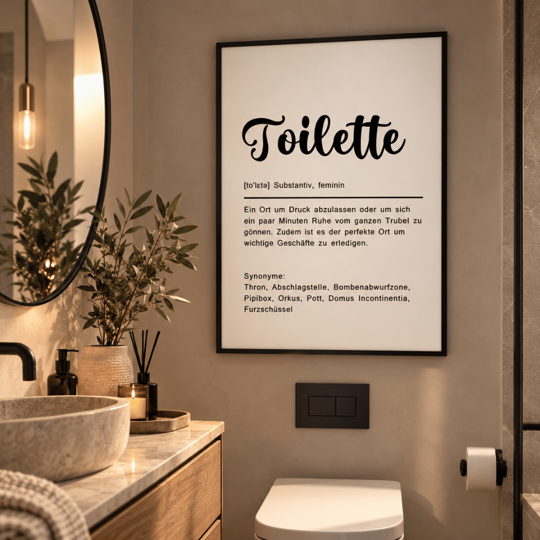 Toilette Definition German Quote Canvas Print