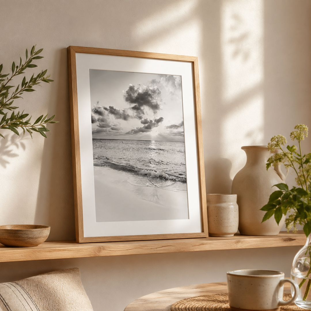 Silver Tide Horizon Canvas Print