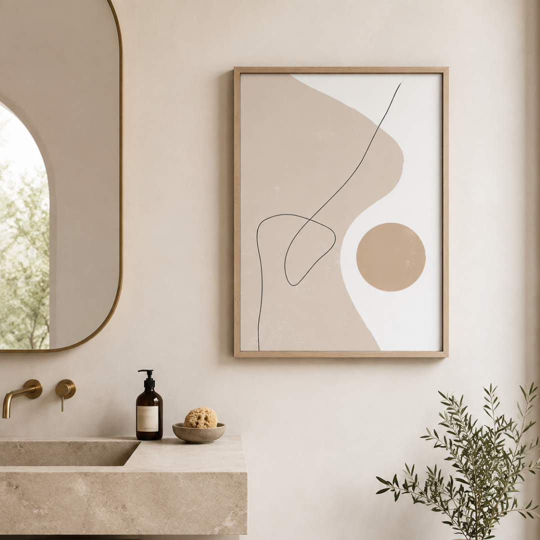Sand Drift Minimal Abstract Canvas Print