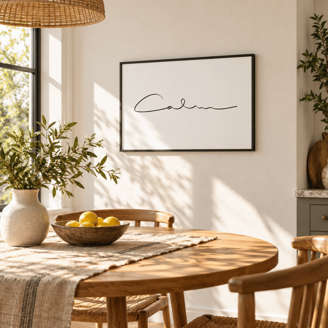 Calm Script Minimalist Canvas Print