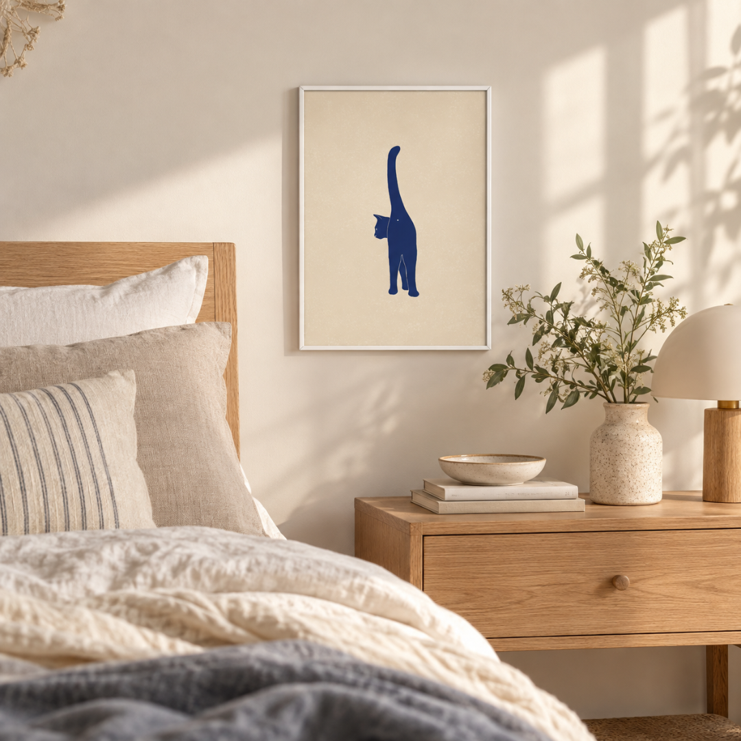 Tail Up Cat Canvas Print