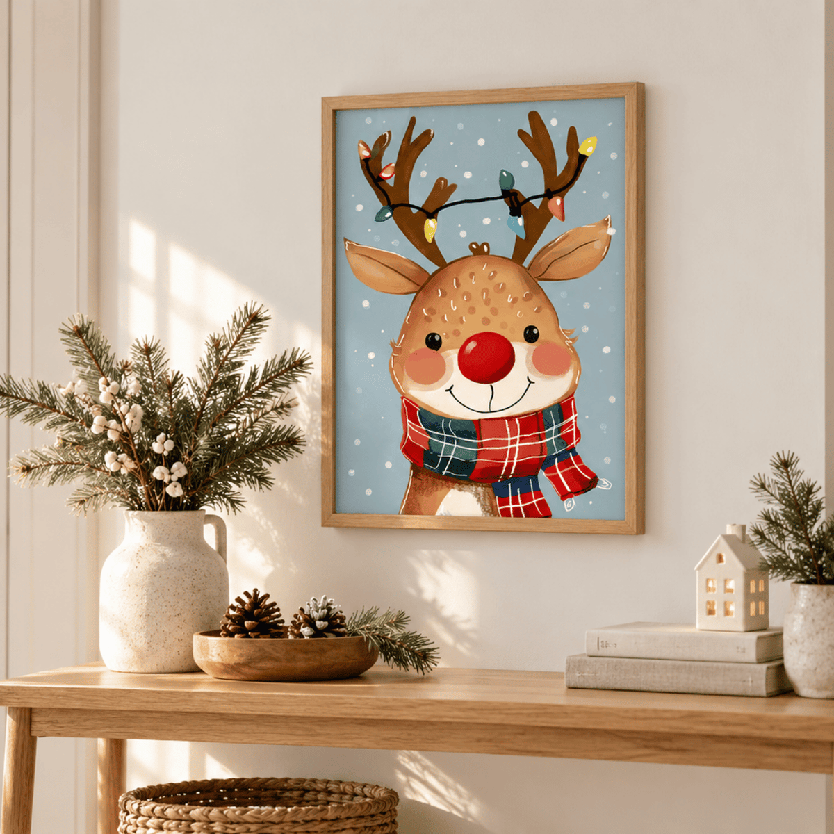Rudolph’s Christmas Lights Canvas Print