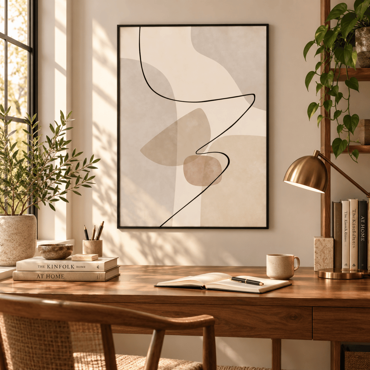 Drifting Lines Abstract Canvas Print