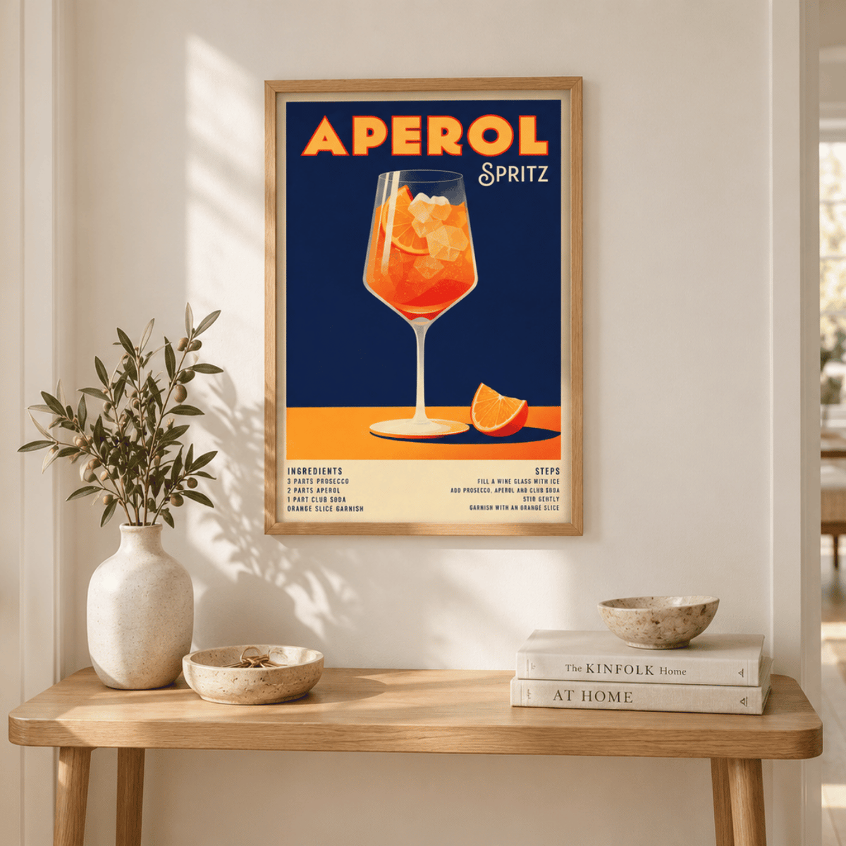 Navy Aperol Spritz Recipe Canvas Print