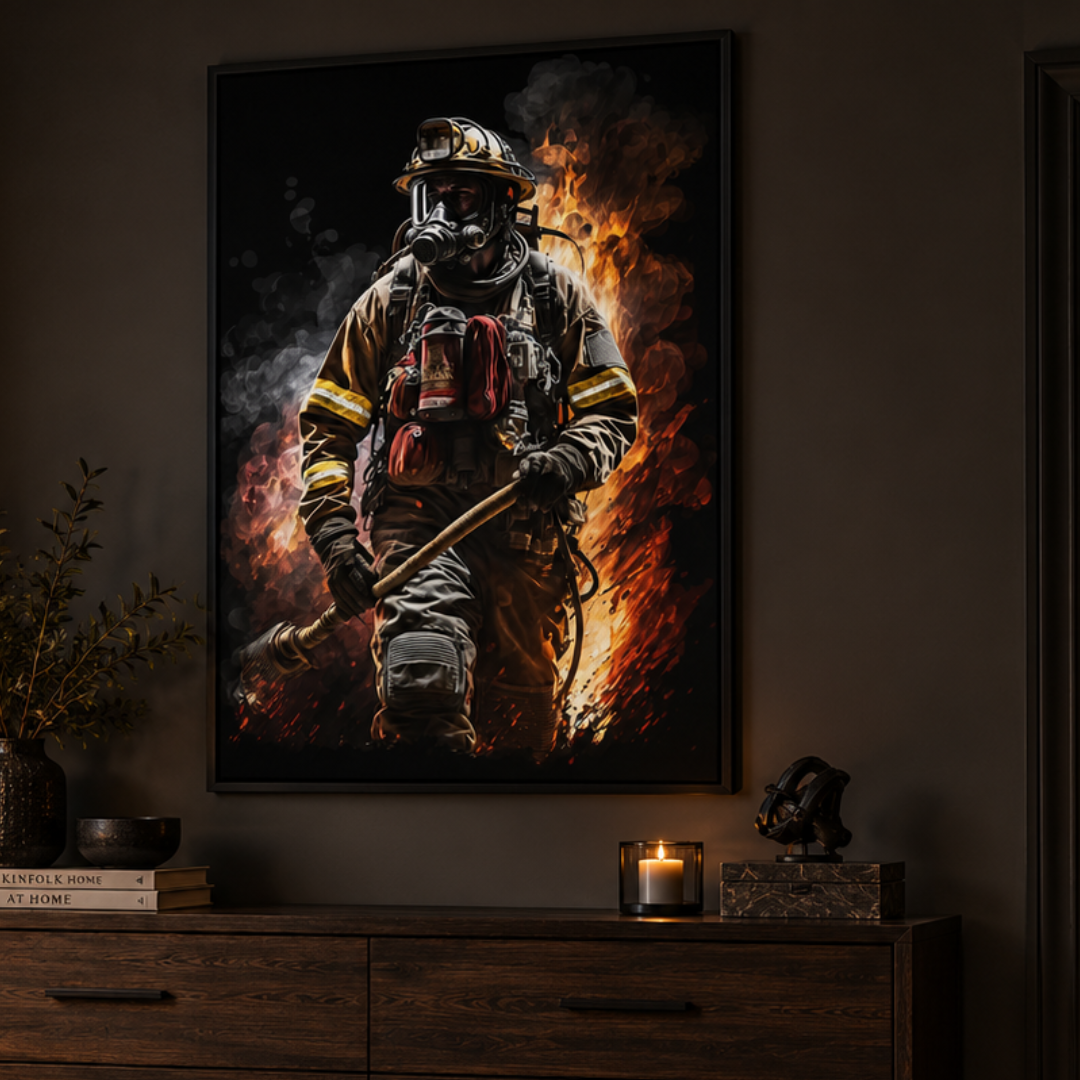 Frontline Firefighter Canvas Print