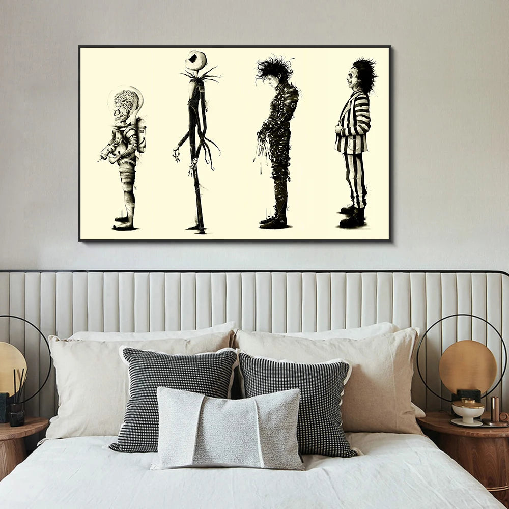 edward scissorhands movie poster tim burton canvas wall art