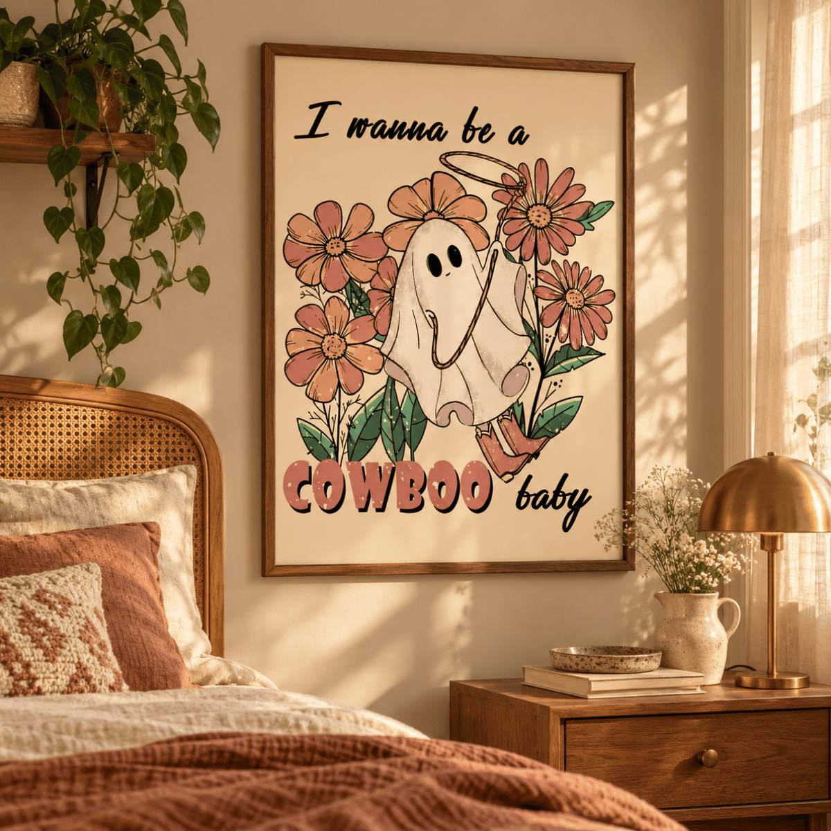 Cowboo Baby Ghost Canvas Print