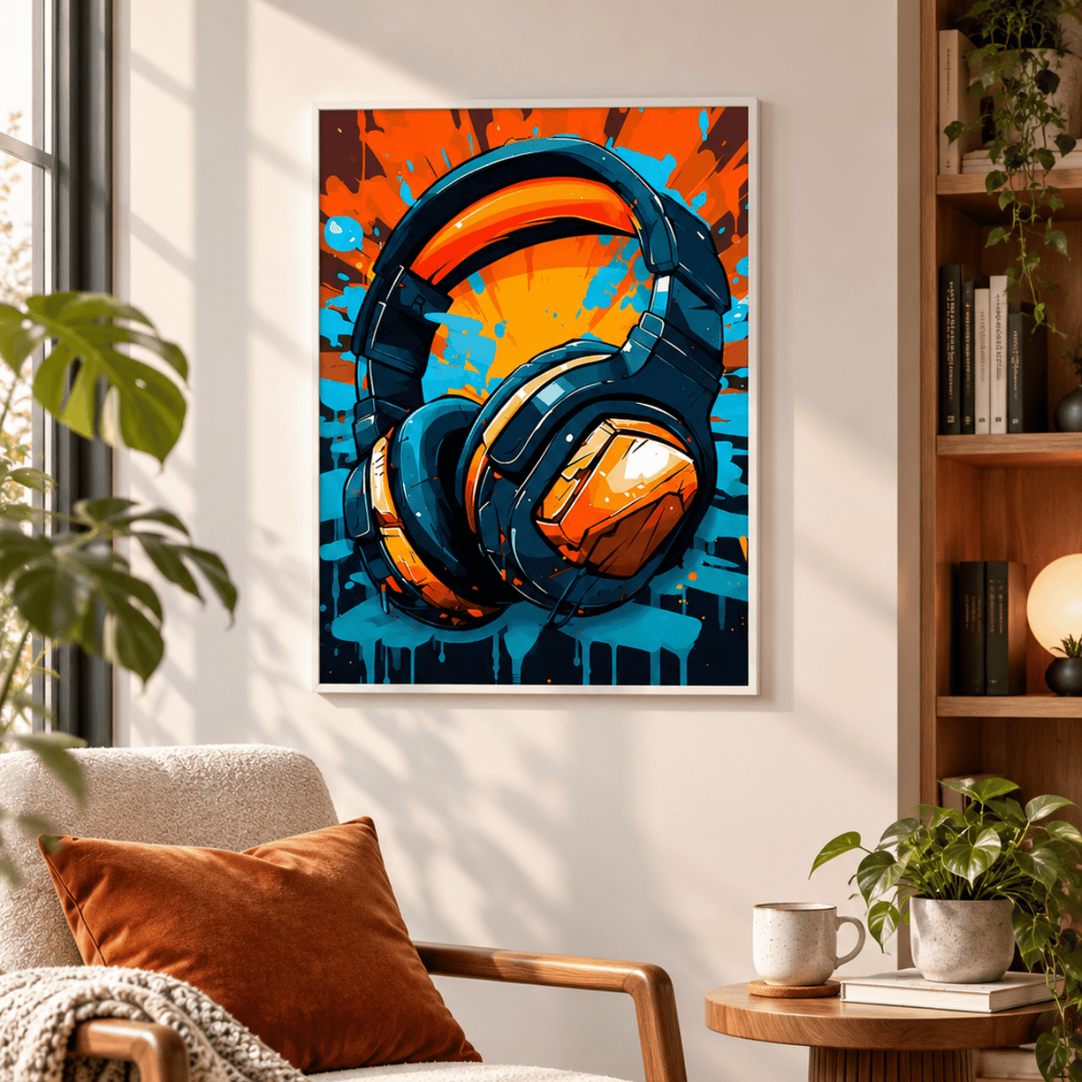 Electric Headset Gamer Canvas Print