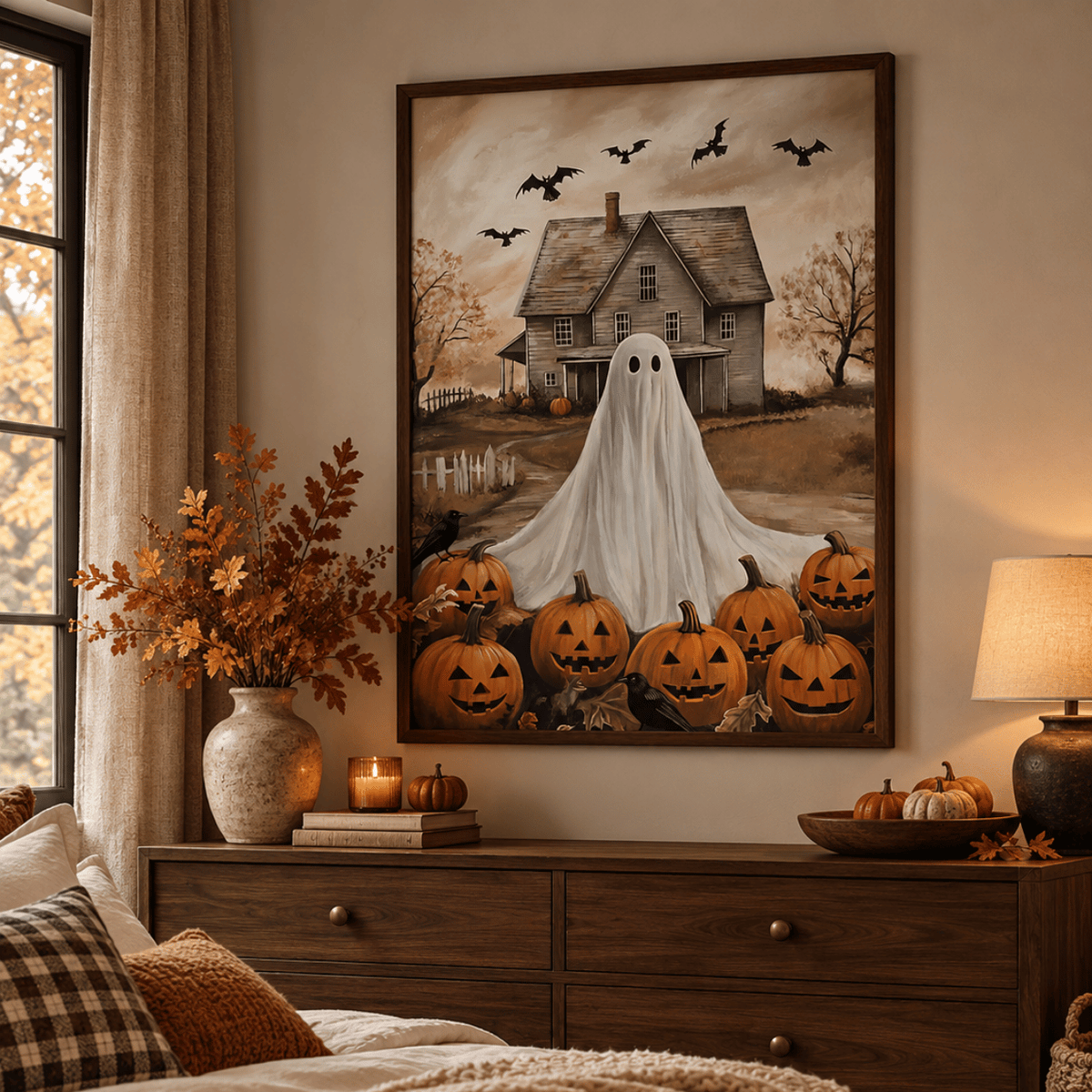 Pumpkin Patch Phantom Canvas Print