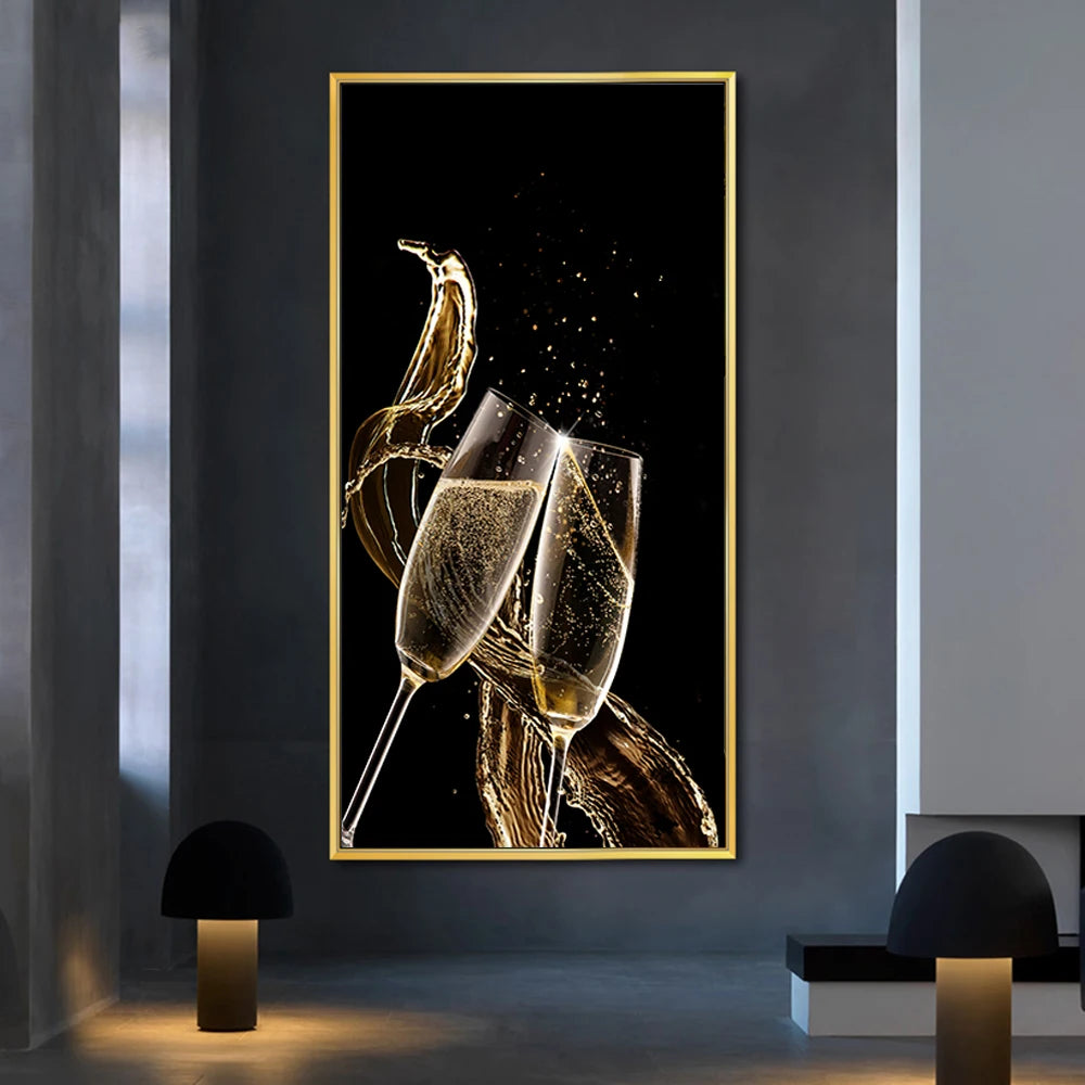 Golden Toast Champagne Canvas Print