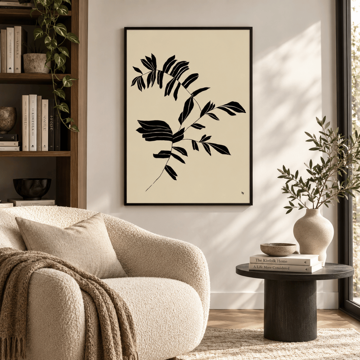 Ink Branch Study Canvas Print