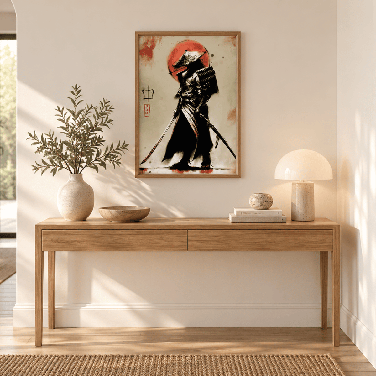 Ronin Under The Red Sun Canvas Print