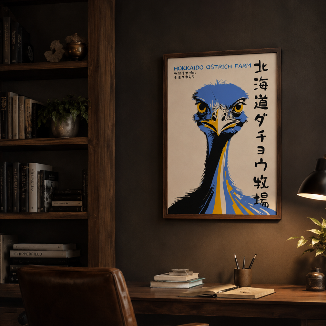 Hokkaido Ostrich Farm Japanese Canvas Print
