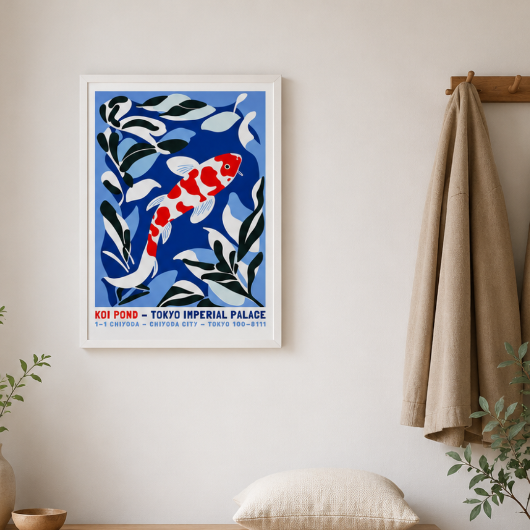 Tokyo Imperial Palace Koi Pond Canvas Print