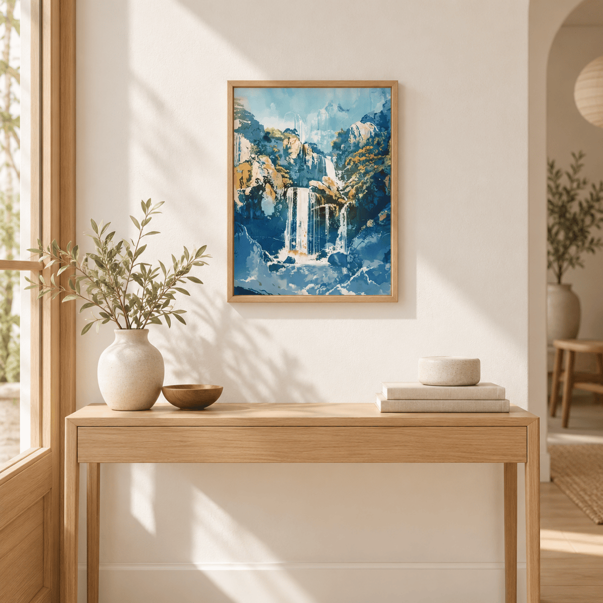 Golden Mist Japanese Cascades Canvas Print