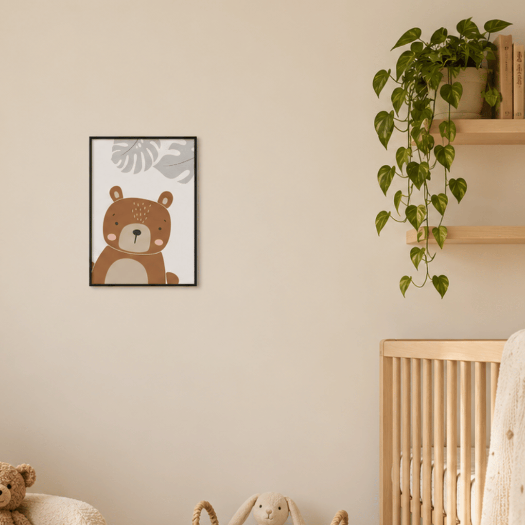 Little Bear Botanical Canvas Print