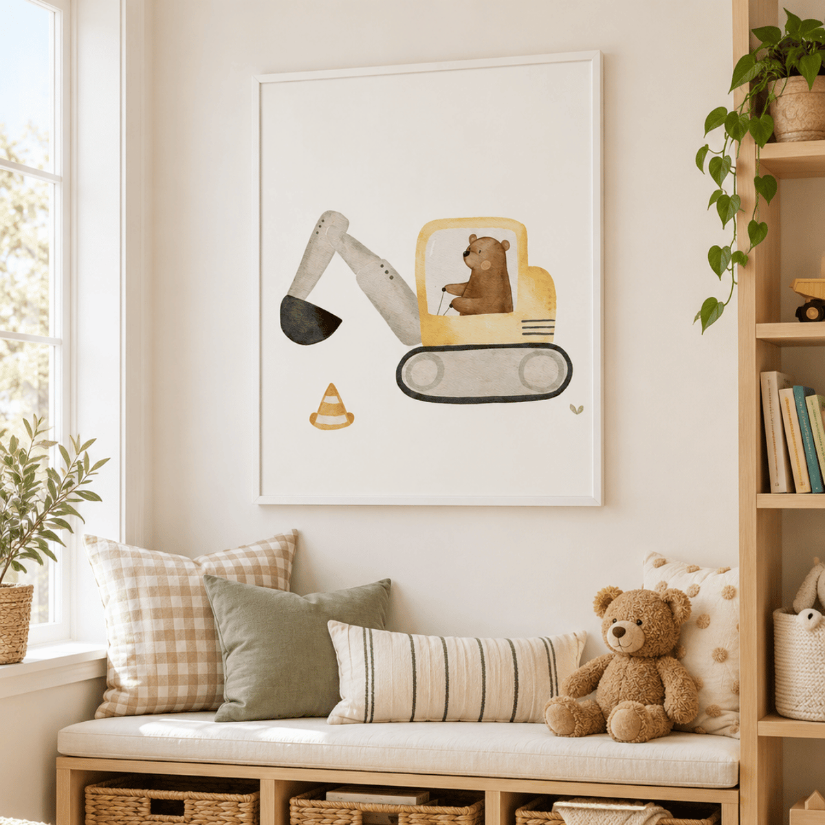 Dig Day Bear Canvas Print