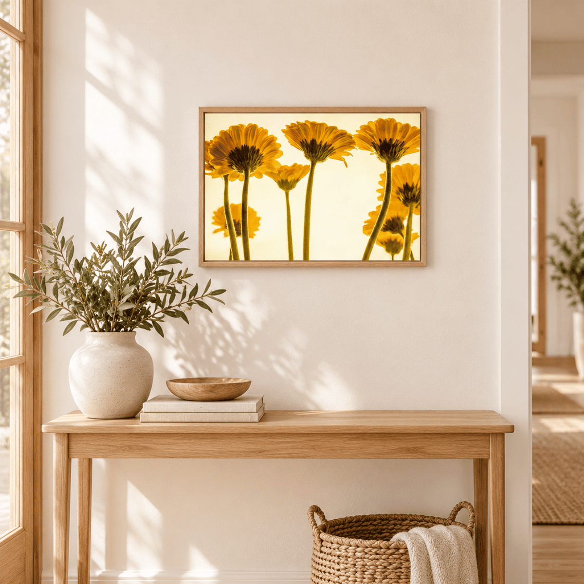 Golden Petal Glow Canvas Print