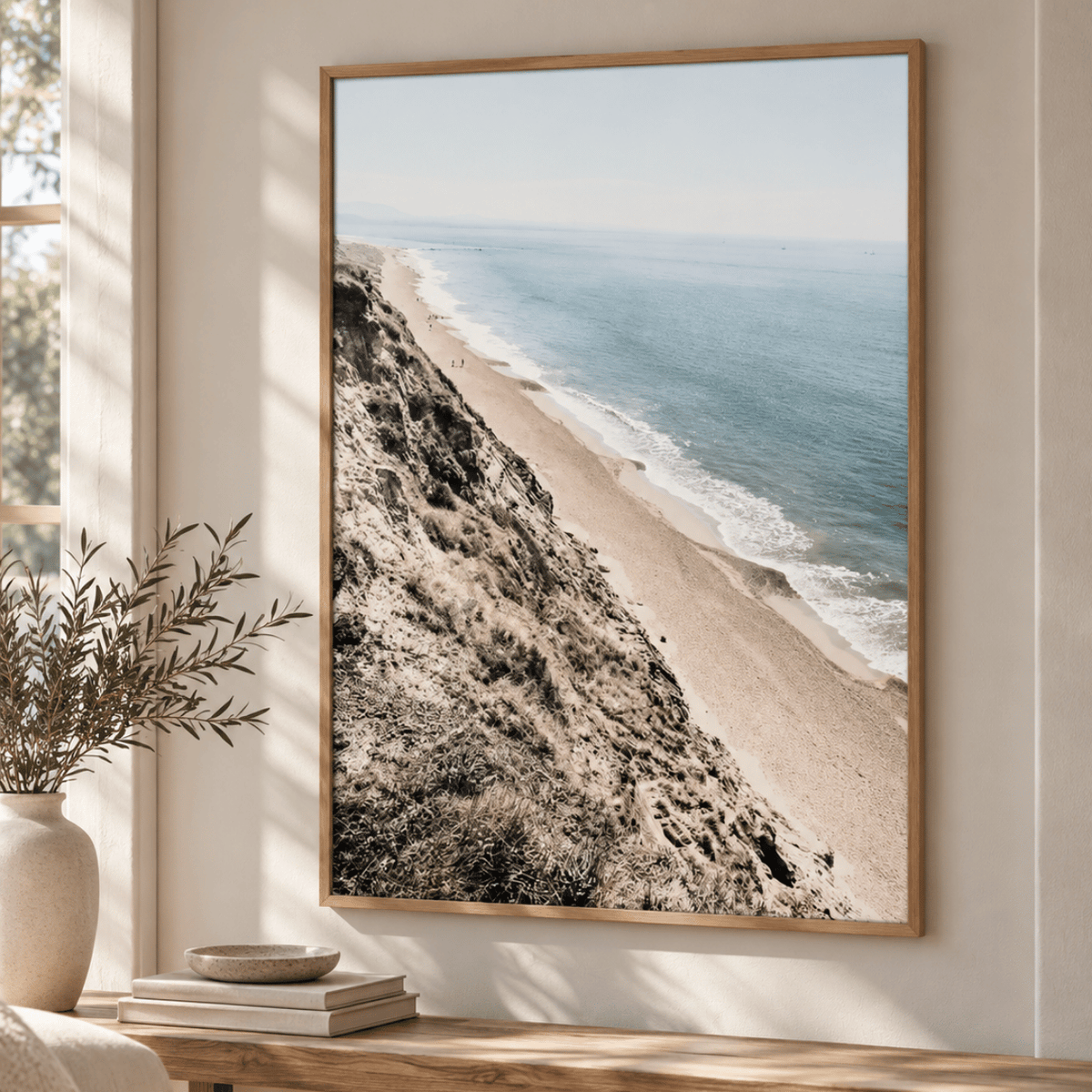 Above The Quiet Coast Canvas Print