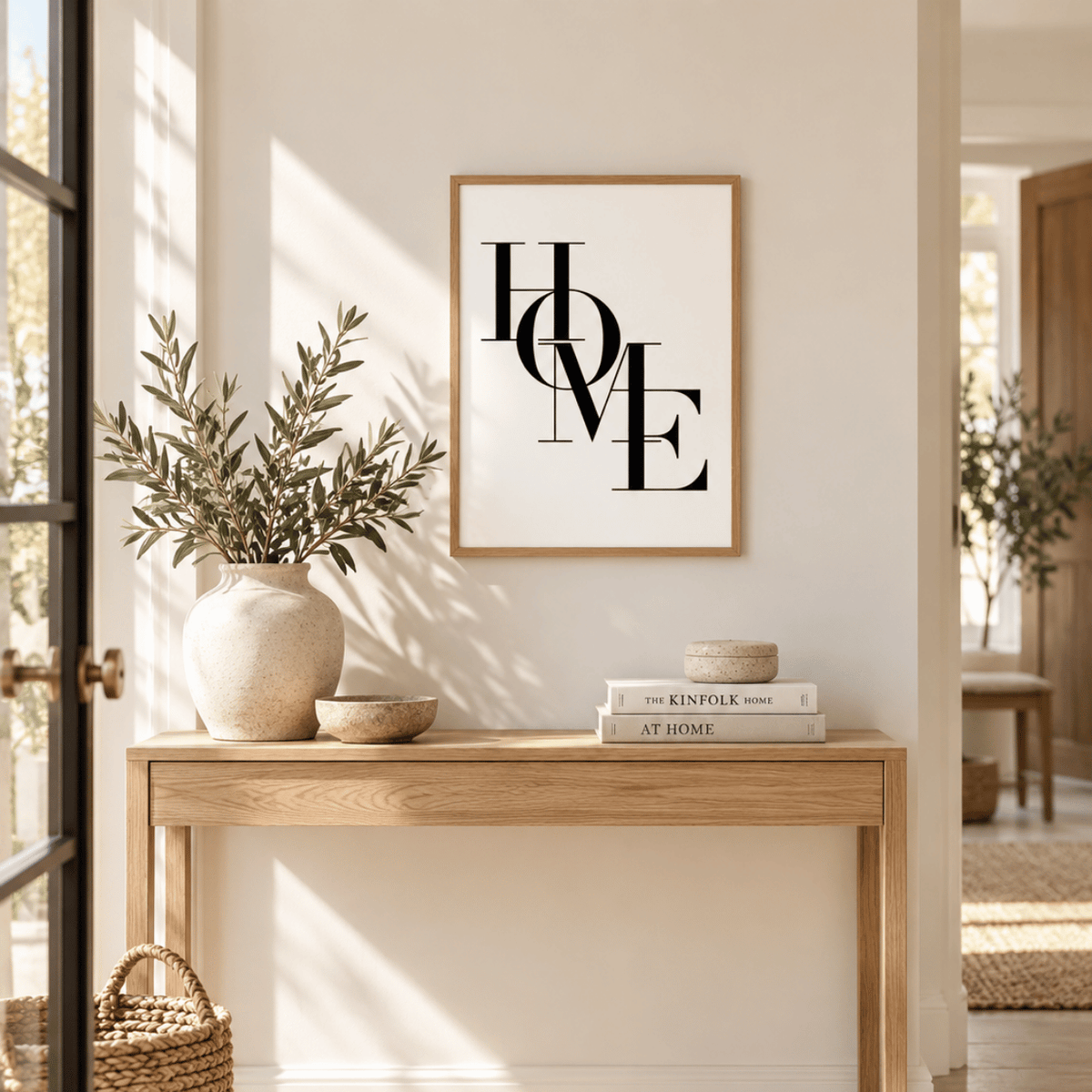 Home In Form Typography Canvas Print