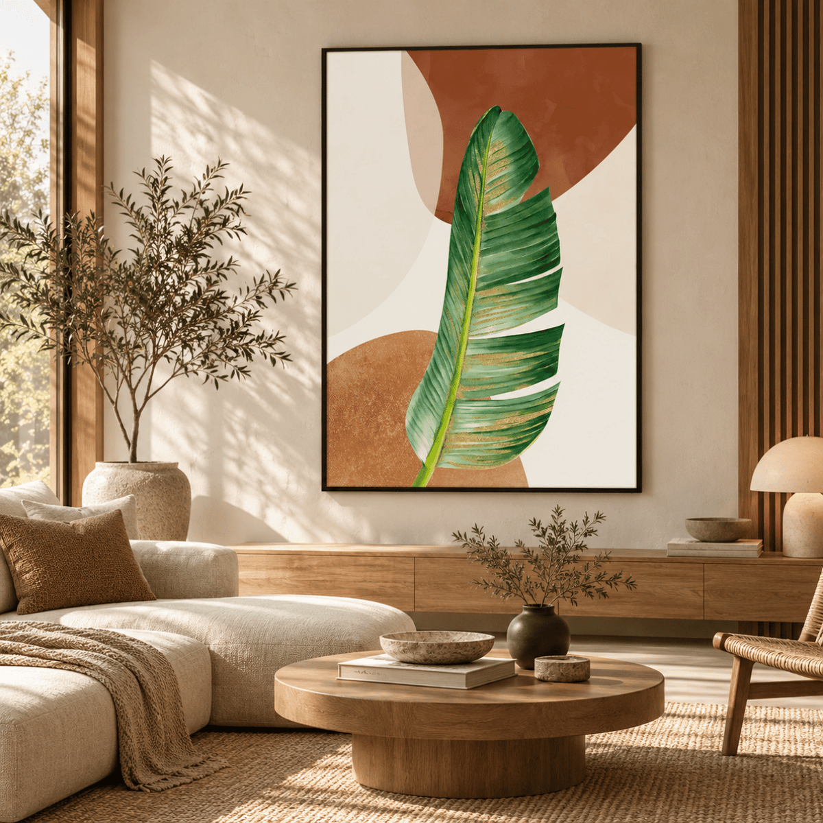 Gilded Banana Leaf Canvas Print