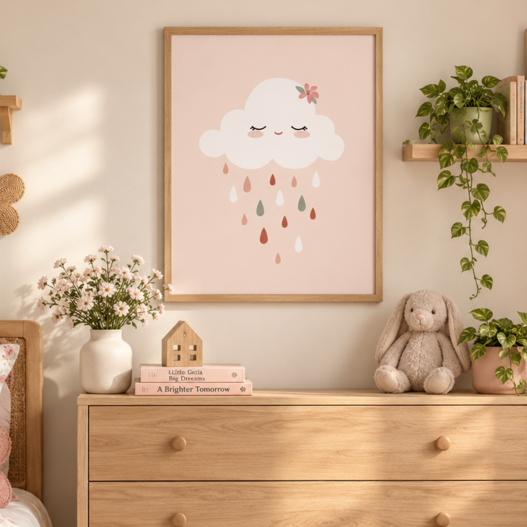 Little Raincloud Pastel Canvas Print