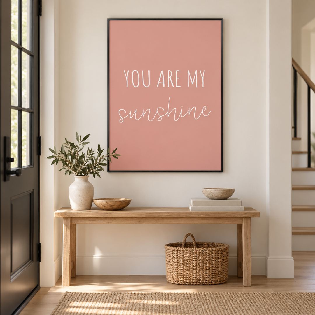My Sunshine Quote Canvas Print