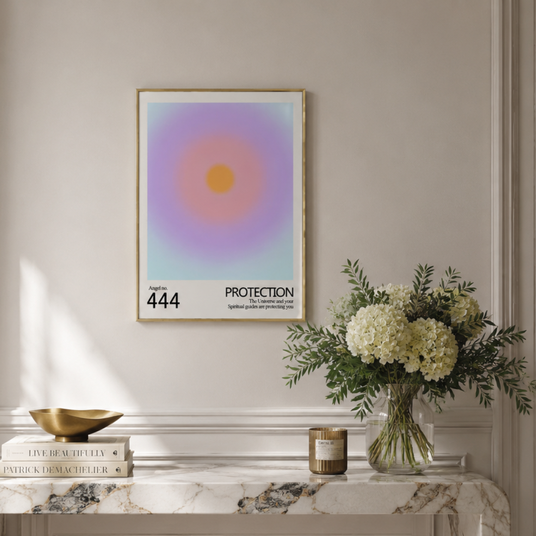 Angel No. 444 Protection Motivational Canvas Print