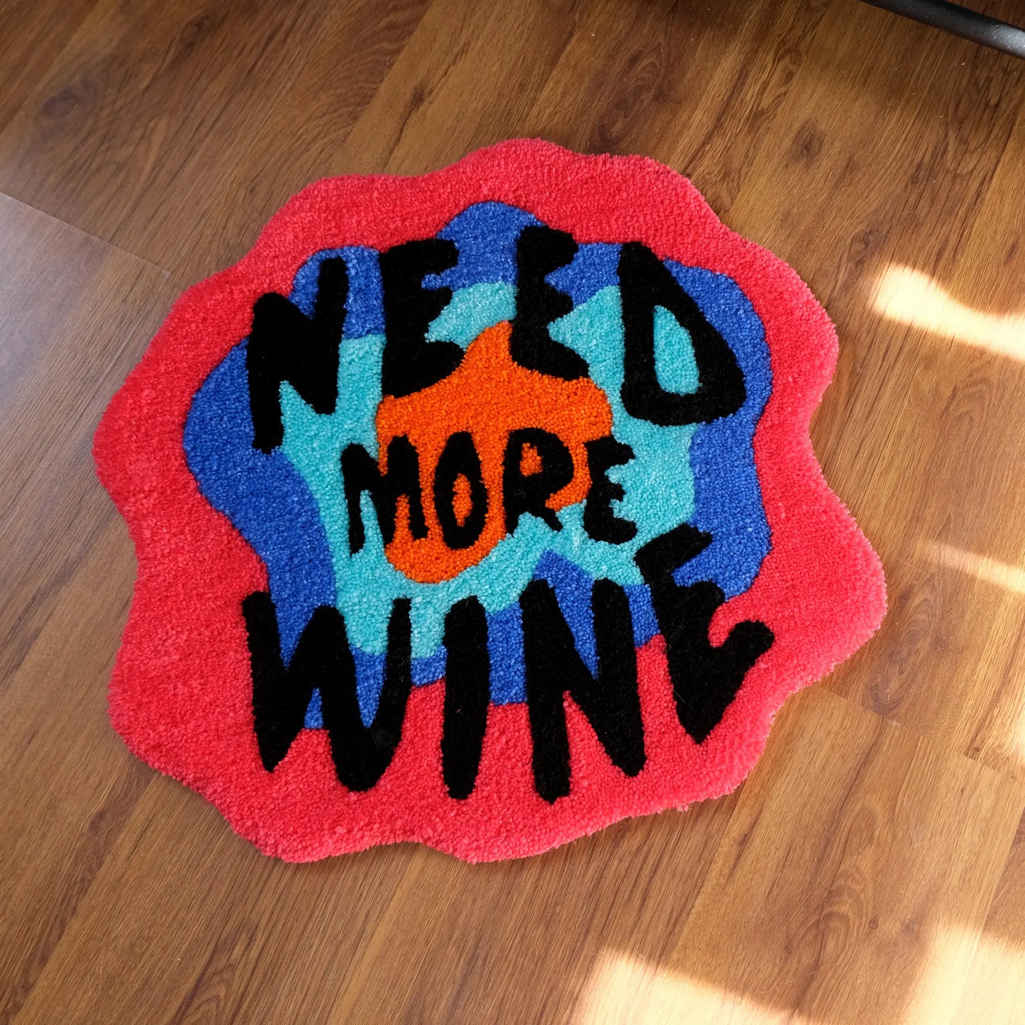 “Need More Wine” Handmade Tufted Rug