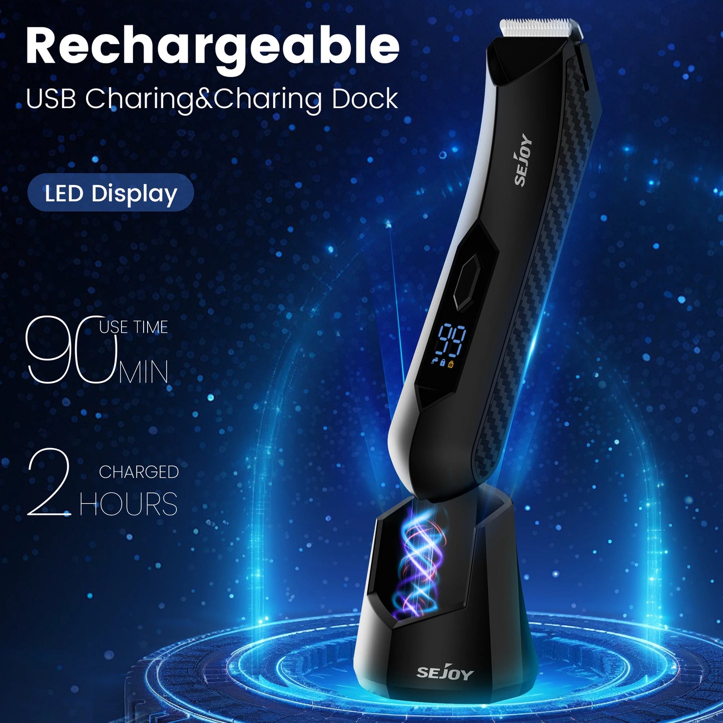 Sejoy 2-In-1 Cordless Beard & Hair Trimmer Set