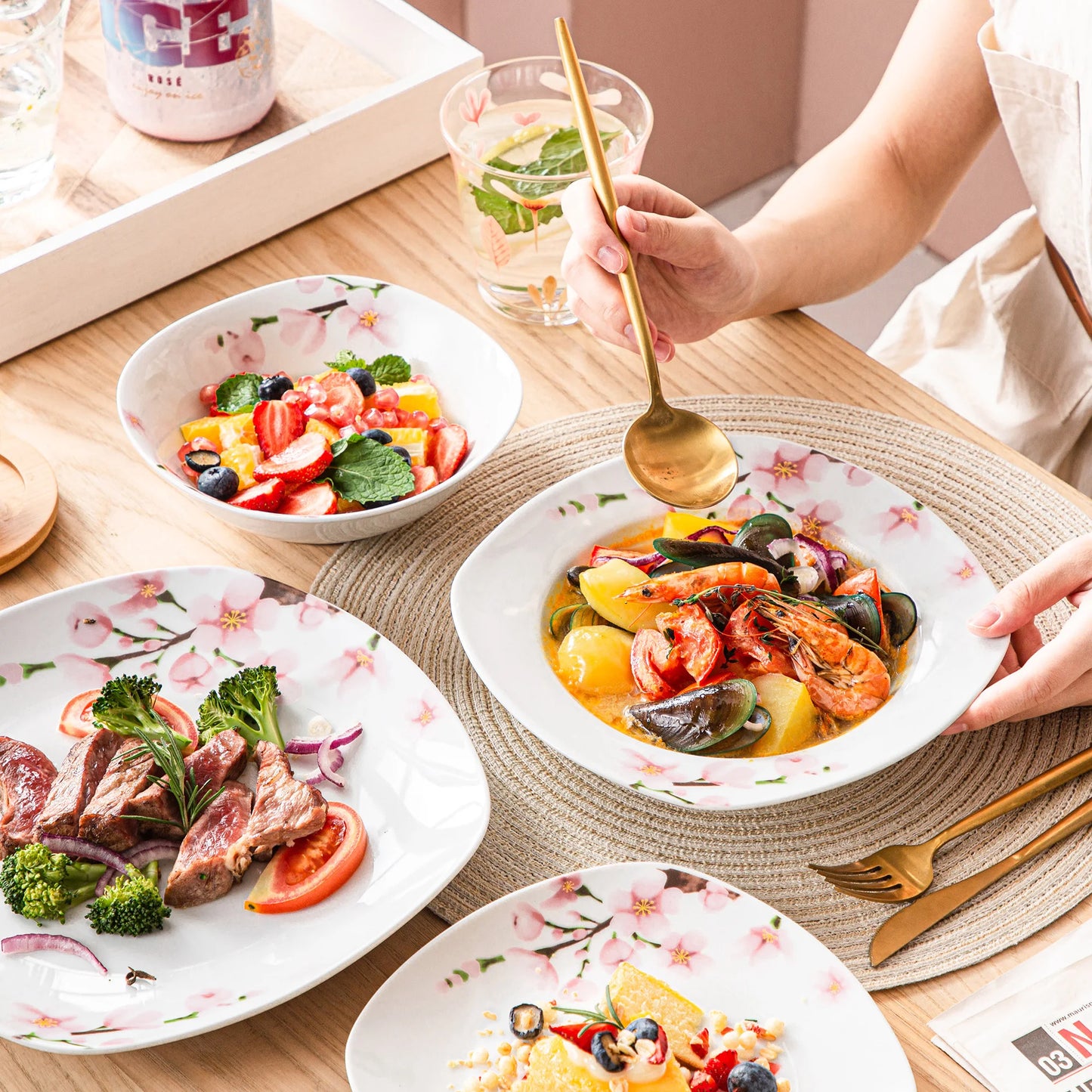 VEWEET Porcelain Dinnerware Sets