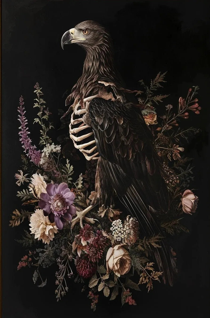 Floral Gothic Canvas Prints
