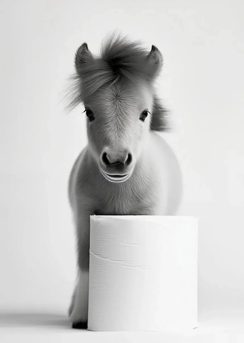 Funny Animal Bathroom Canvas Print