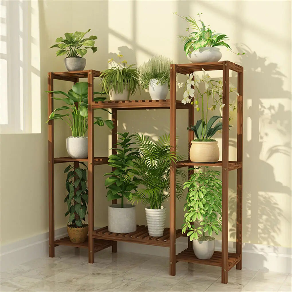 Multi-Tier Bamboo Plant Stand