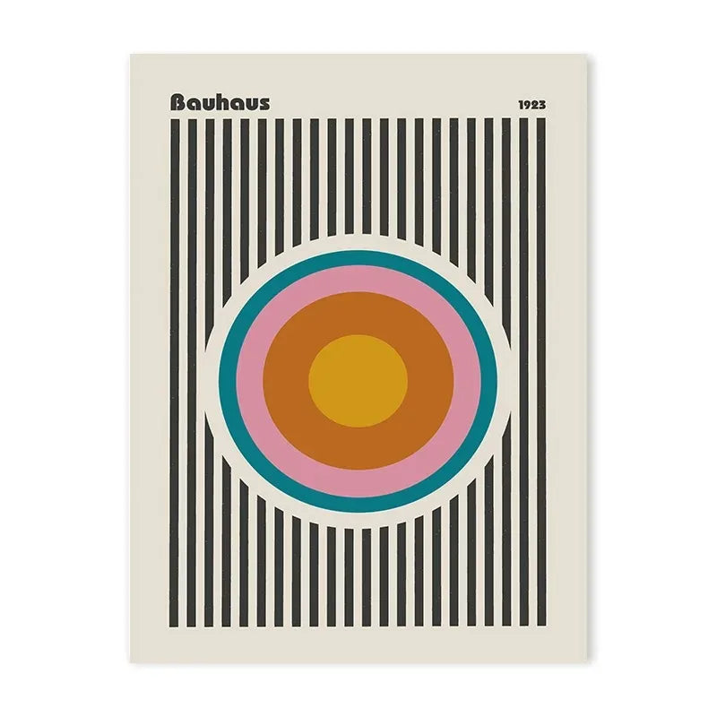 Eclectic Bauhaus Colourful Geometric Canvas
