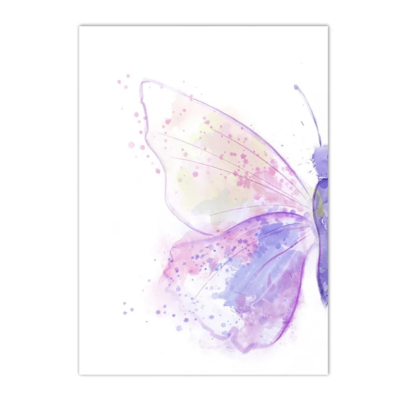 Personalized Purple Butterfly Canvas Print