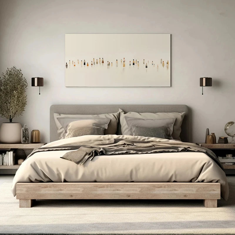 minimalist color abstract wide horizontal oil effect canvas