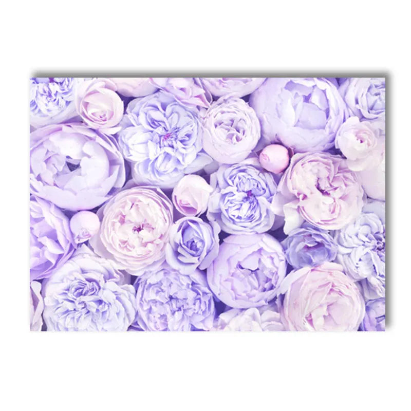 lavender dreamscape canvas with tree blossoms flower girl door bike and car