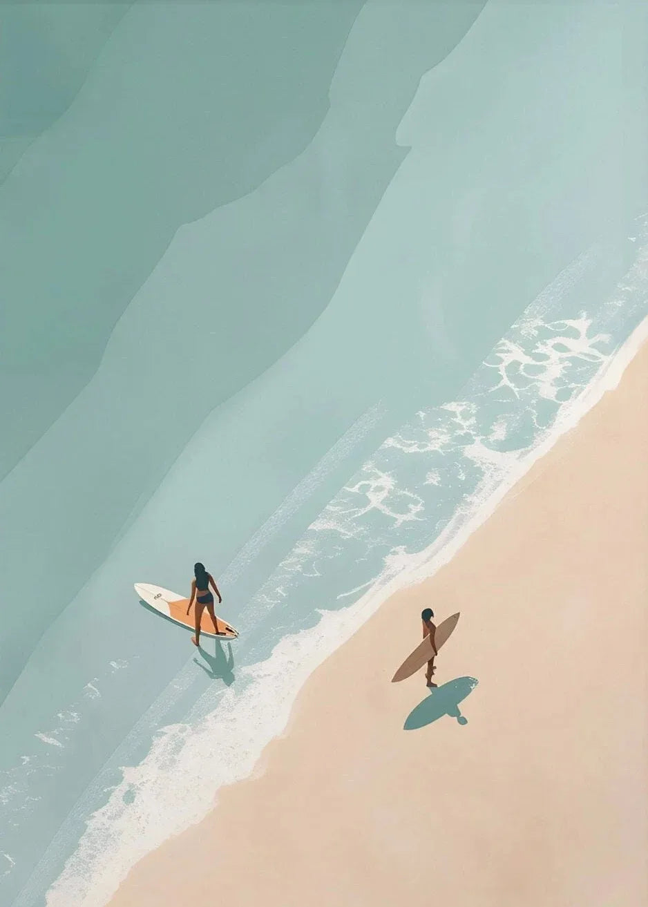 Nordic Summer Beach Canvas