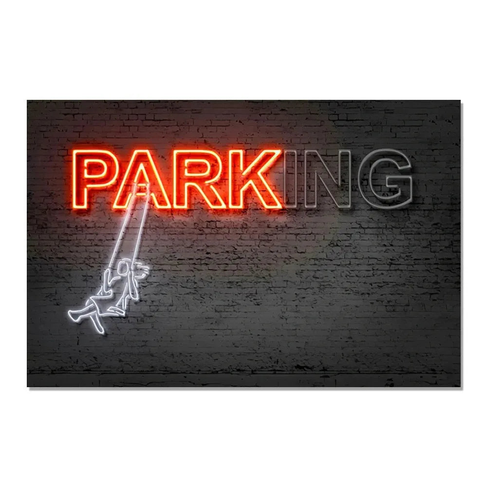 Neon Effect Iconic Canvas