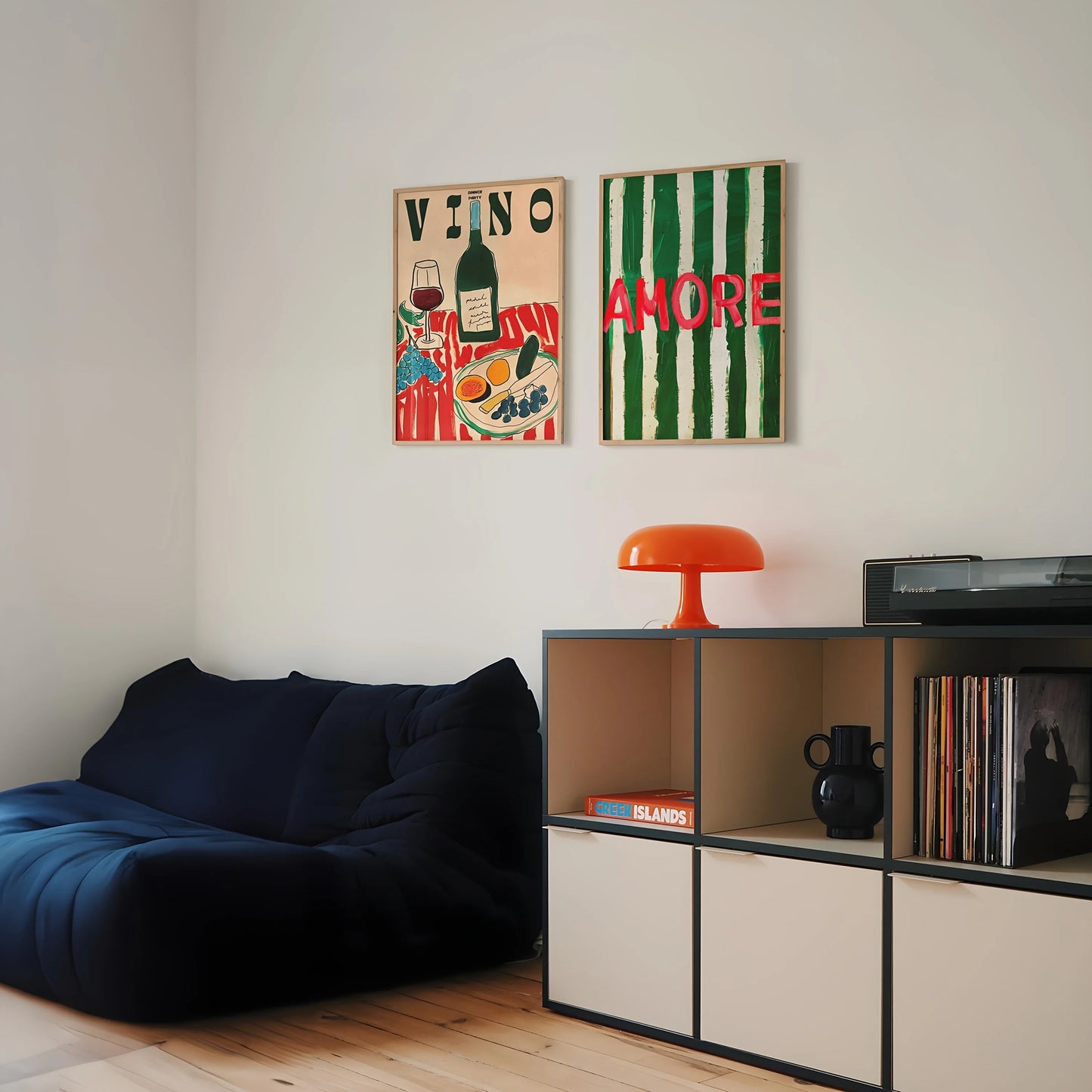 vintage amore vino wine glass chili dopamine unframed triptych canvas