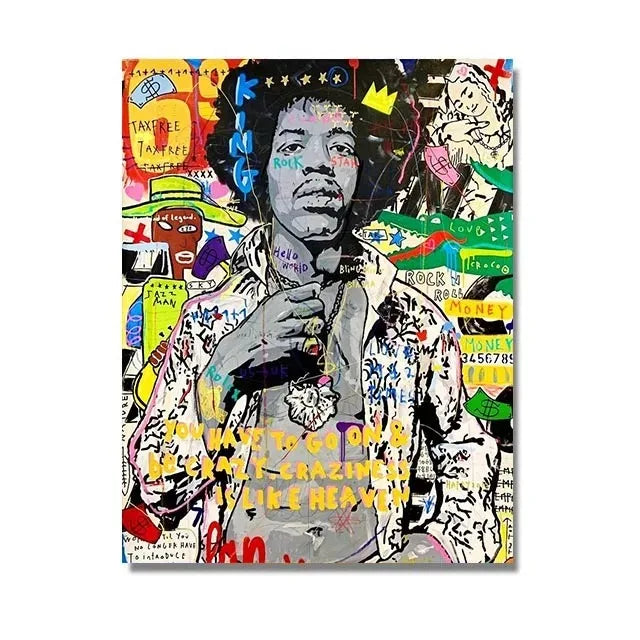 Banksy & Gustav Klimt Graffiti Canvas