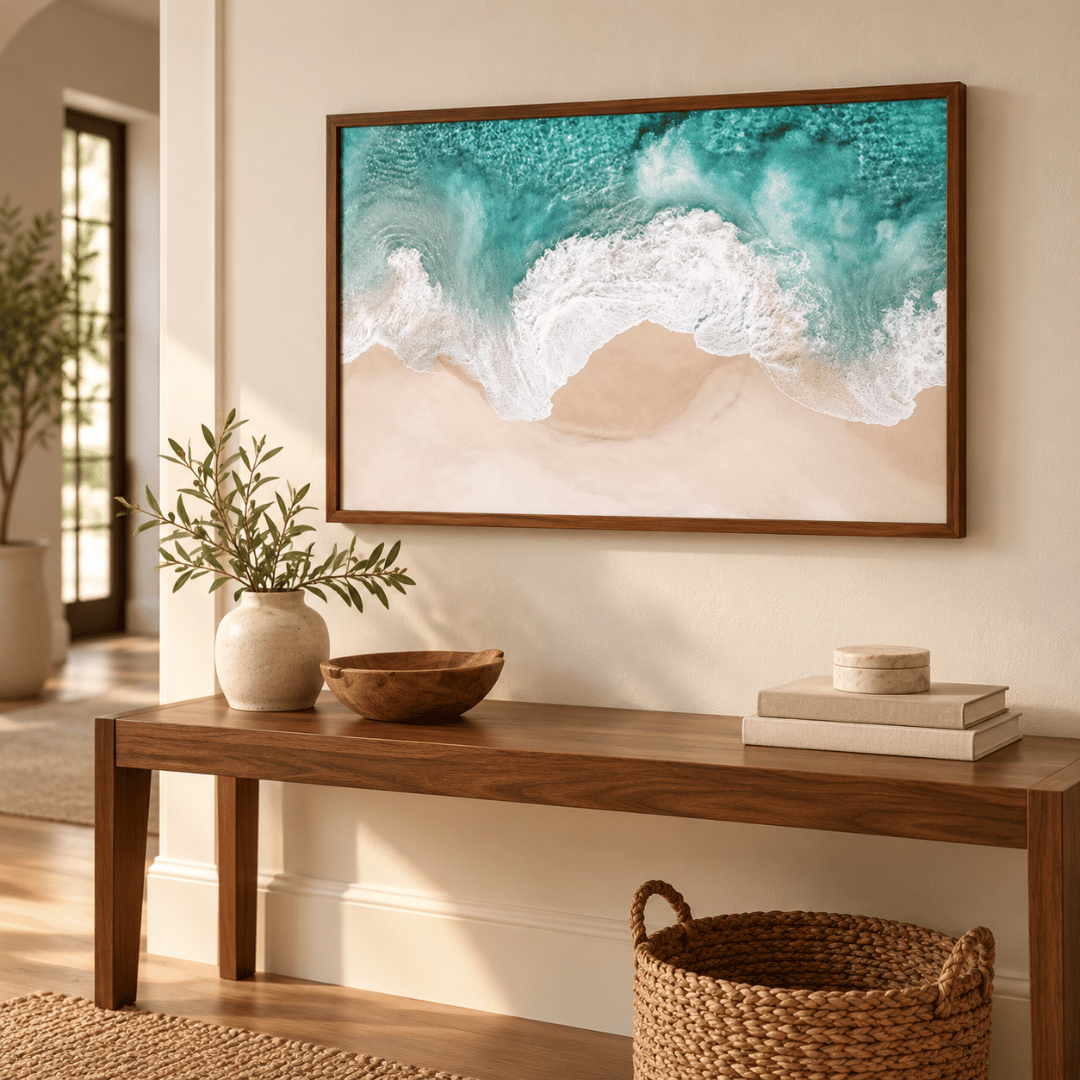 Turquoise Shoreline Canvas Print