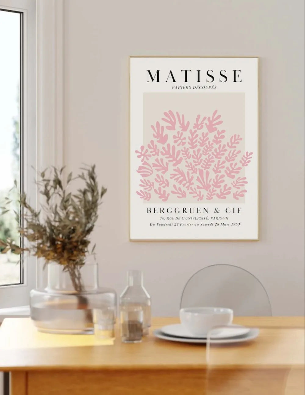 Pink Matisse "Picasso" Wall Art - Set Of 3