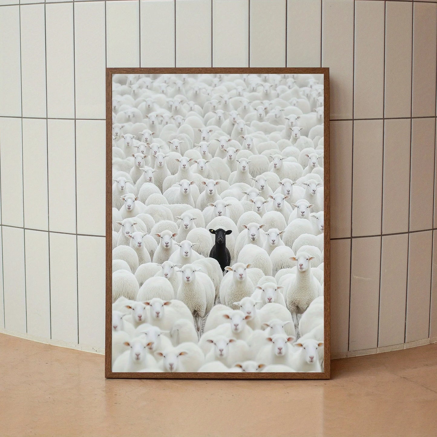 black sheep art deco retro frameless canvas wall art