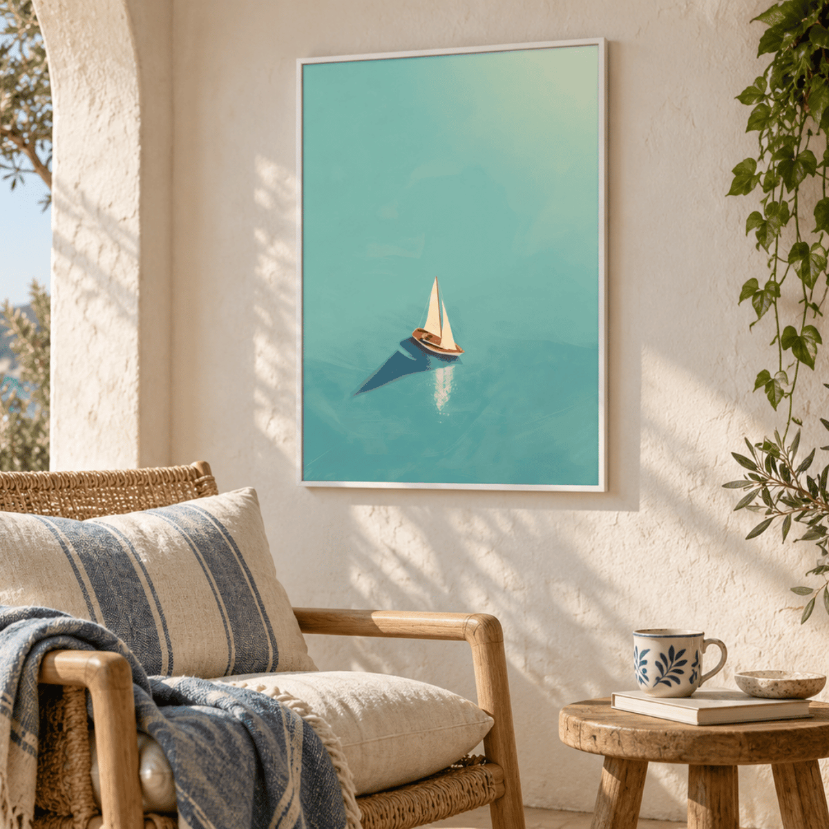 Still Waters Sailboat Canvas Print