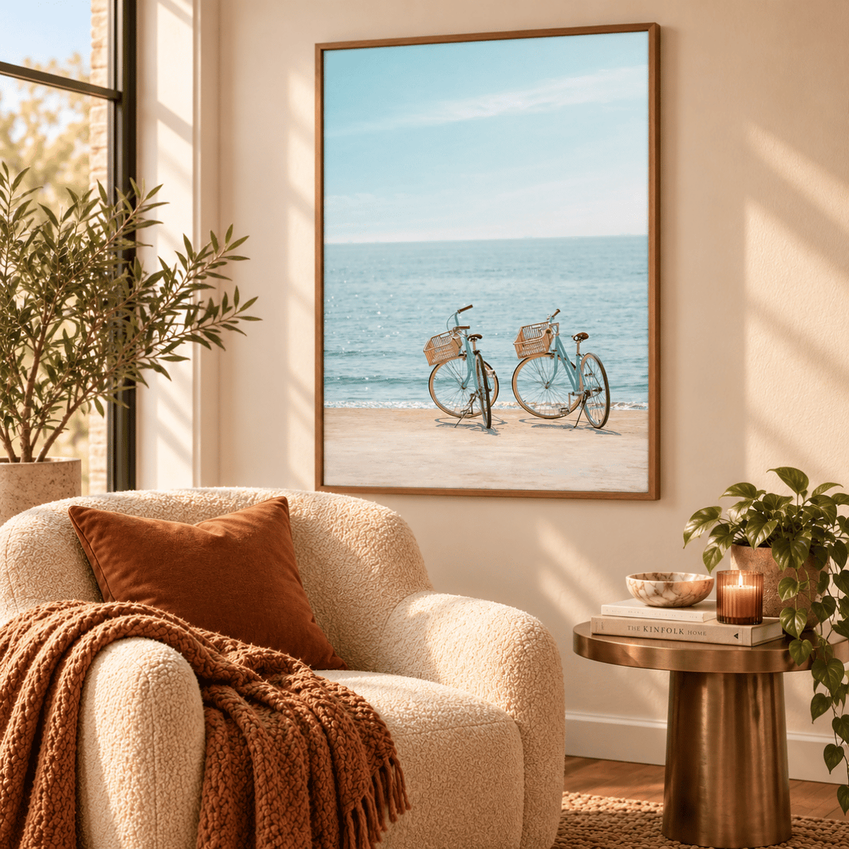 Seaside Bicycle Escape Canvas Print