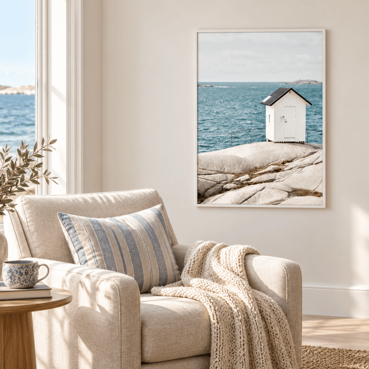 Coastal Cabin By The Sea Canvas Print